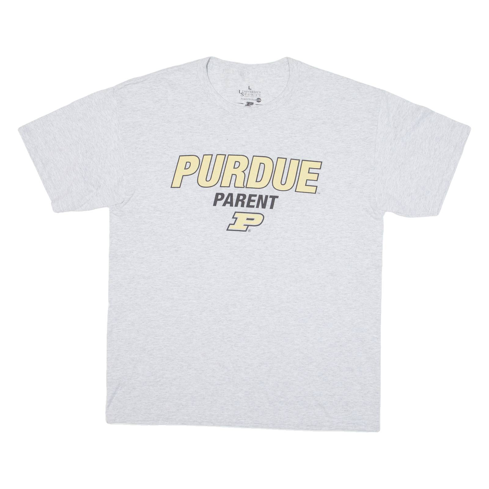 UNIVERSITY S.P.I.R.I.T Purdue Parent Mens T-Shirt Grey USA L