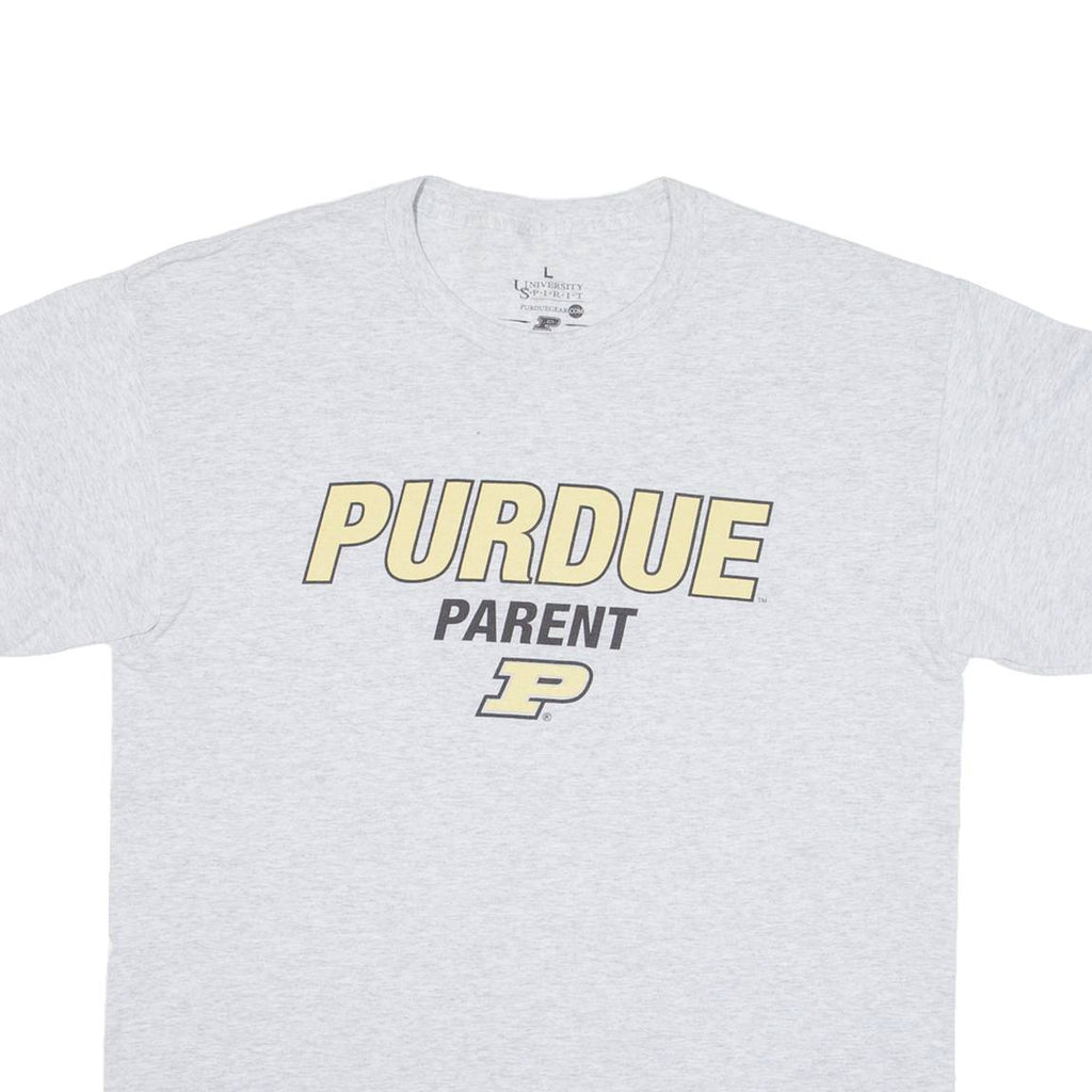 UNIVERSITY S.P.I.R.I.T Purdue Parent Mens T-Shirt Grey USA L
