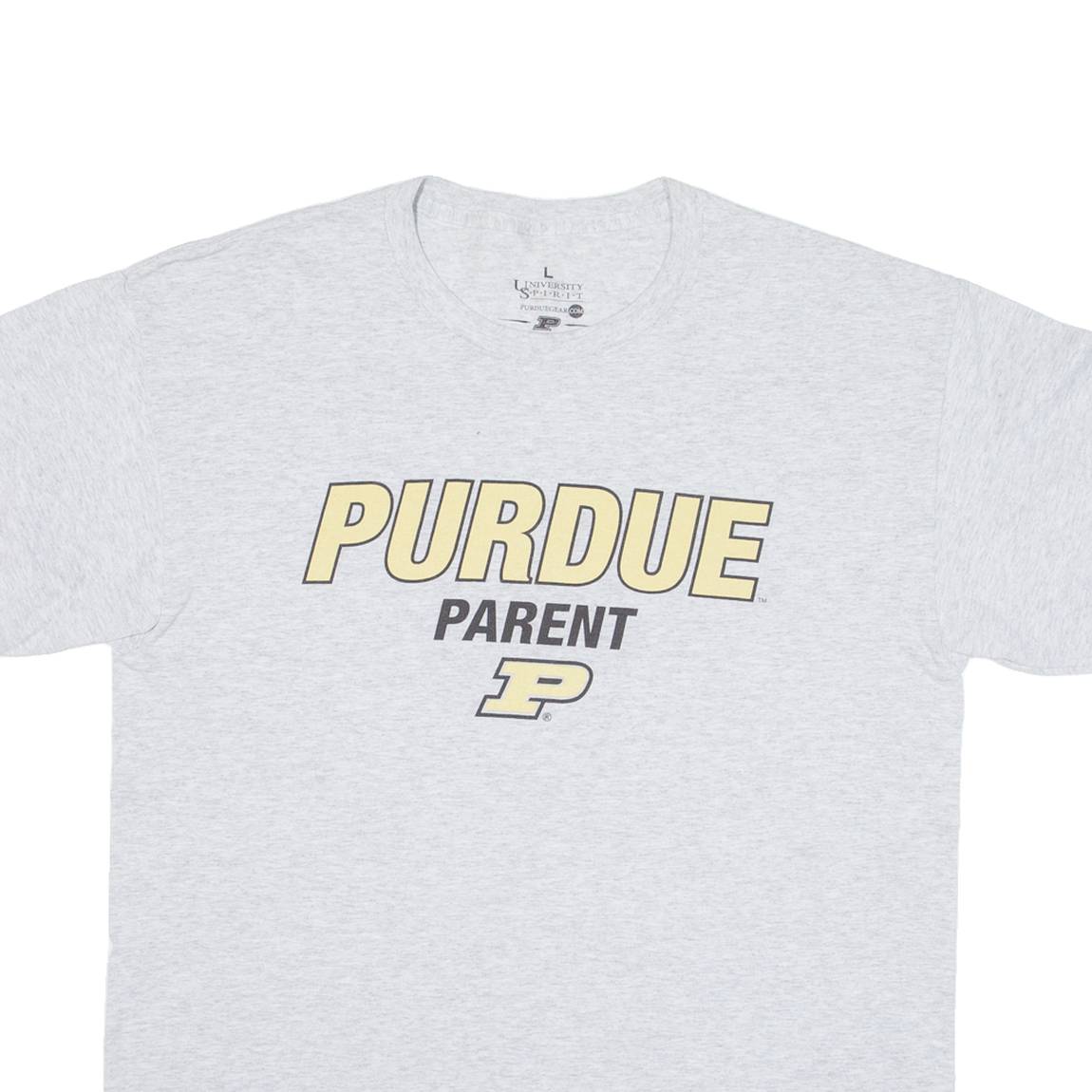 UNIVERSITY S.P.I.R.I.T Purdue Parent Mens T-Shirt Grey USA L