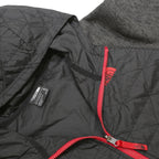 THE NORTH FACE Boys Black & Grey Hooded Quilted Jacket XL Polyester Blend Zip