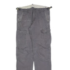 CARHARTT Mens Cotton Blend Grey Slim Cargo Trousers W29 L34 Workwear Durable