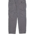 CARHARTT Mens Cotton Blend Grey Slim Cargo Trousers W29 L34 Workwear Durable
