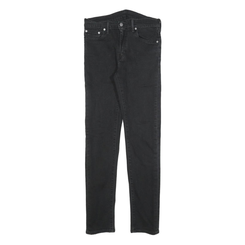 LEVI'S 510 Mens Jeans Black Slim Skinny Denim Medium W30 L34 Slim Fit Zip