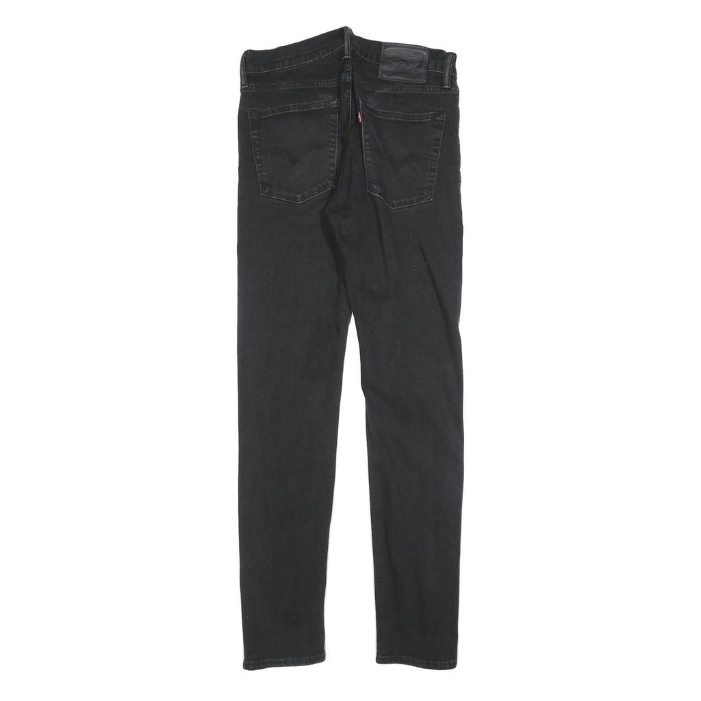 LEVI'S 510 Mens Jeans Black Slim Skinny Denim Medium W30 L34 Slim Fit Zip