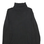 ESMARA Womens Black Plain Pullover Roll Neck Basic Knit M Cotton Blend Jumper