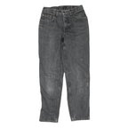 LEVI'S Womens Regular Fit Black Denim Jeans W28 L29 Classic Cotton Blend Zip