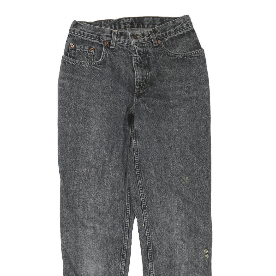 LEVI'S Womens Regular Fit Black Denim Jeans W28 L29 Classic Cotton Blend Zip