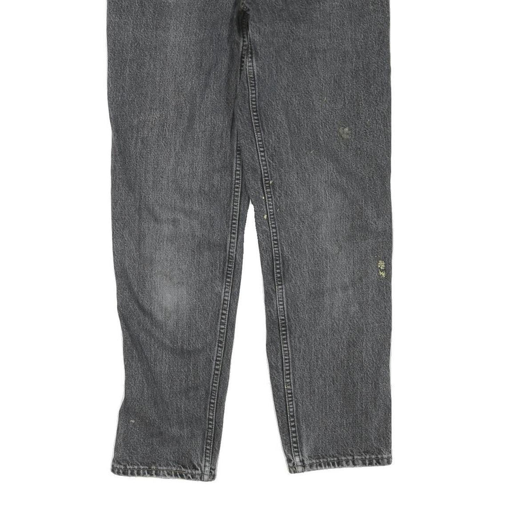 LEVI'S Womens Regular Fit Black Denim Jeans W28 L29 Classic Cotton Blend Zip