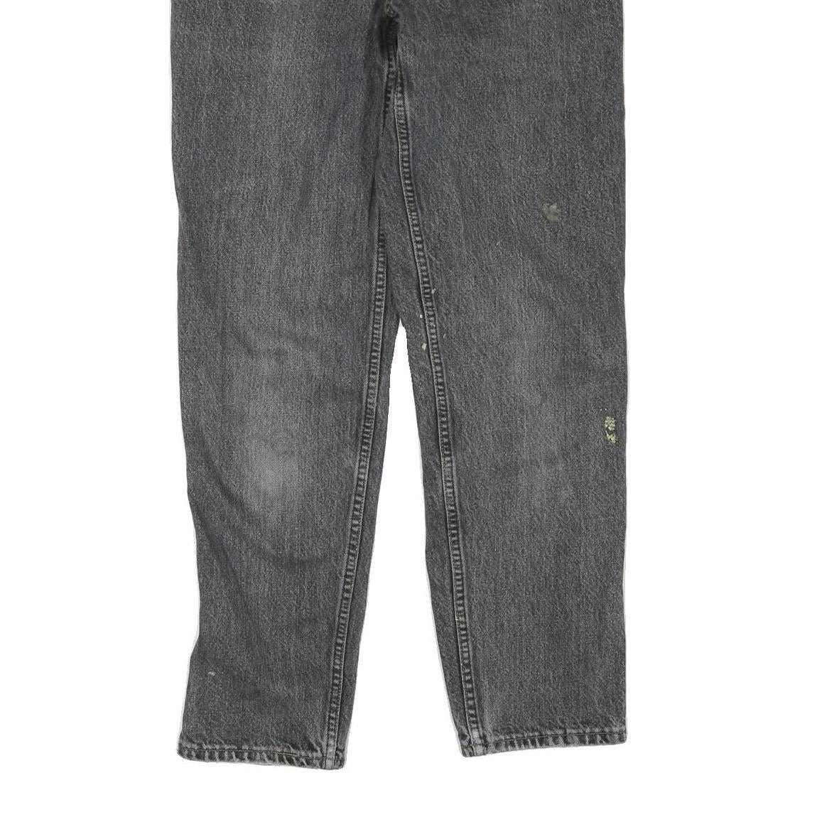 LEVI'S Womens Regular Fit Black Denim Jeans W28 L29 Classic Cotton Blend Zip