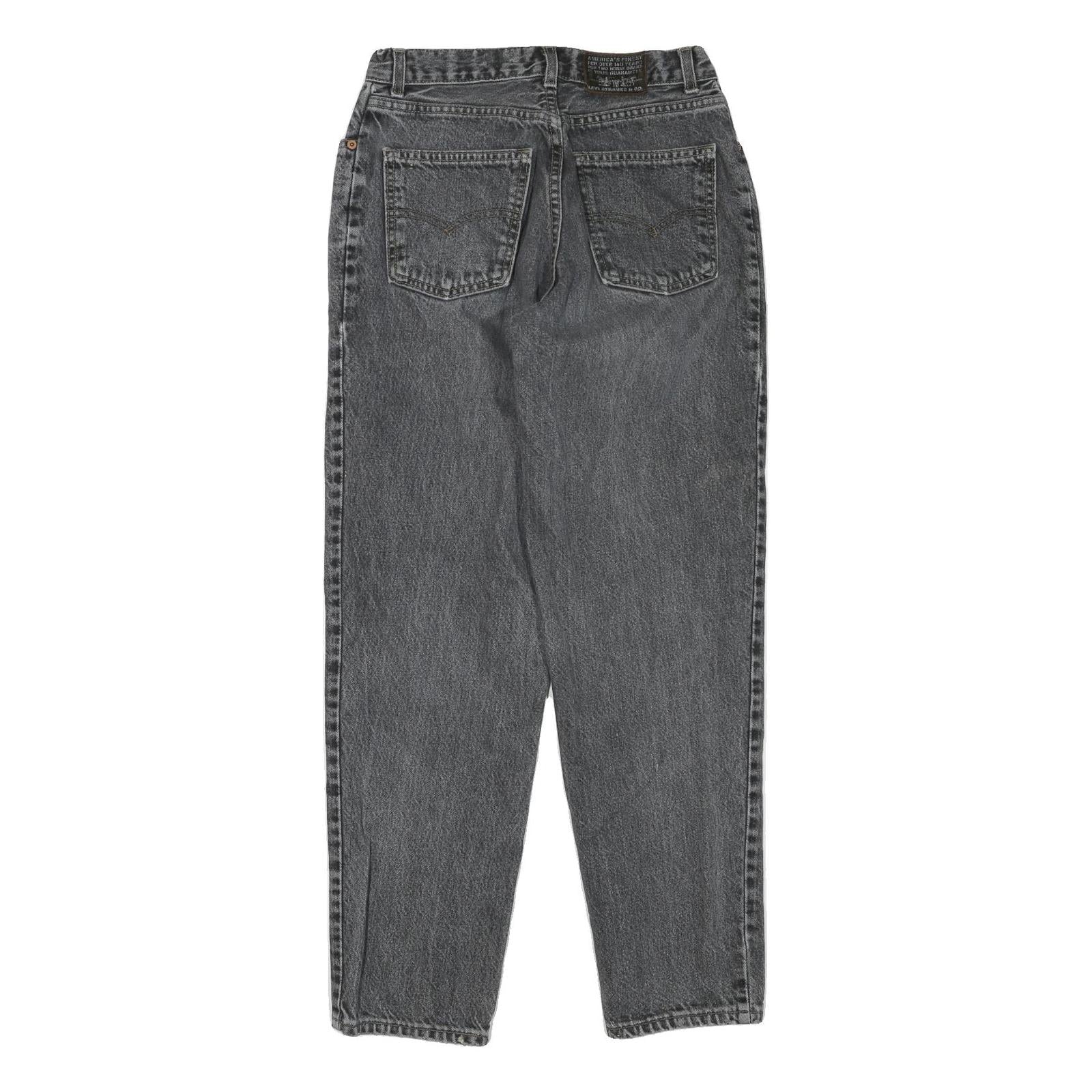 LEVI'S Womens Regular Fit Black Denim Jeans W28 L29 Classic Cotton Blend Zip