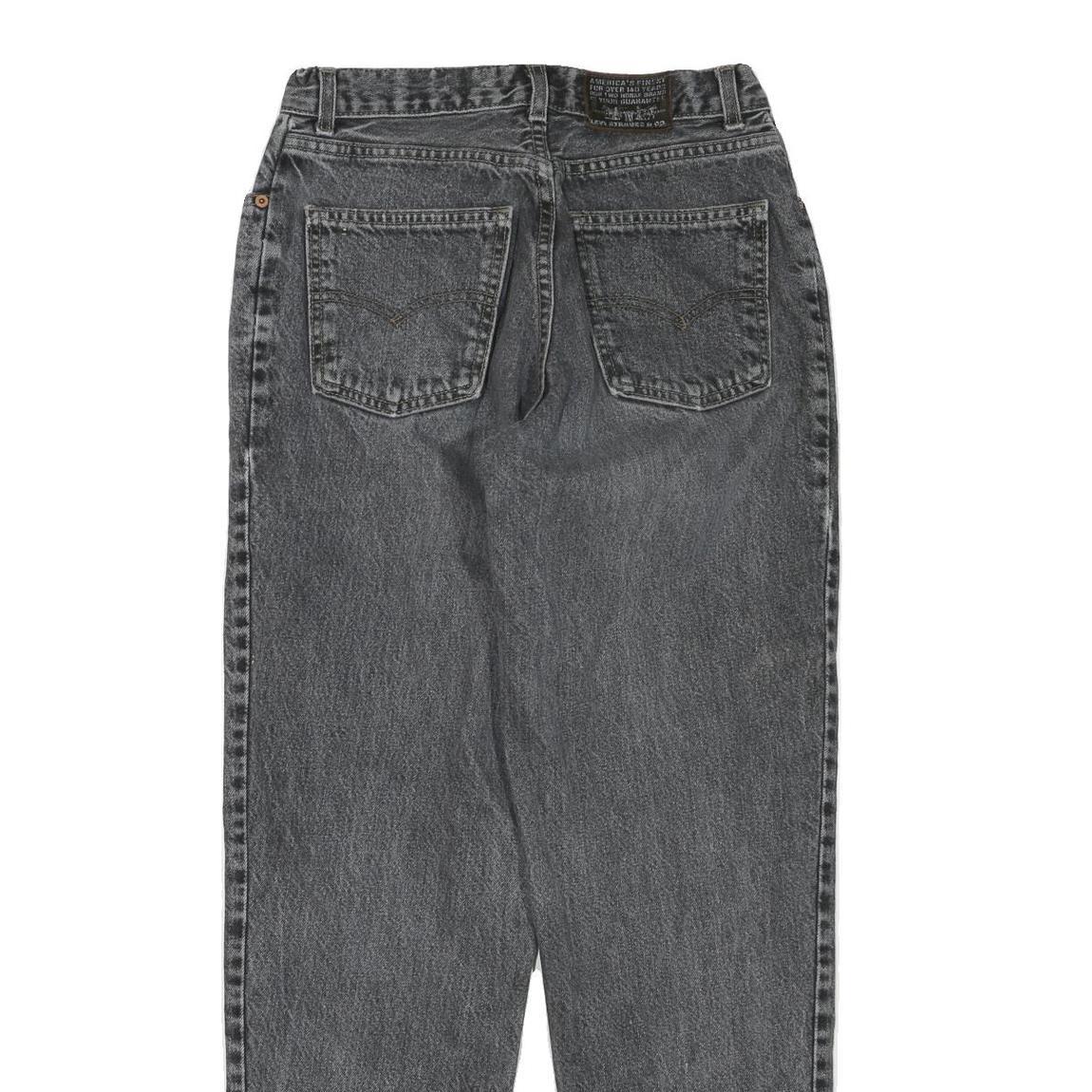 LEVI'S Womens Regular Fit Black Denim Jeans W28 L29 Classic Cotton Blend Zip