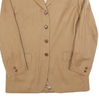 NEW YORK Womens Beige Wool Blend Blazer Jacket S Button Classic Plain