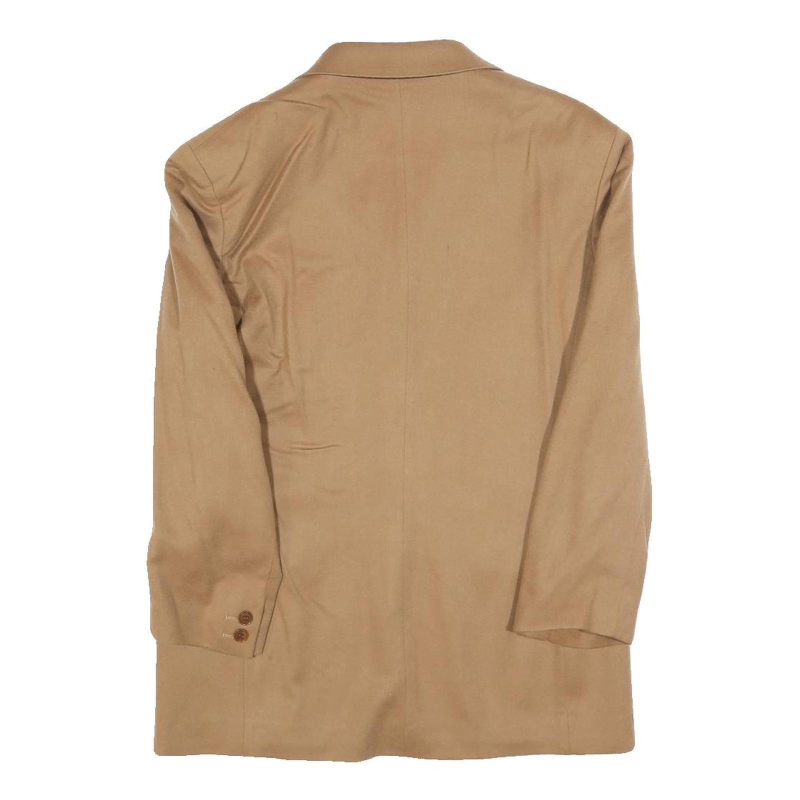 NEW YORK Womens Beige Wool Blend Blazer Jacket S Button Classic Plain