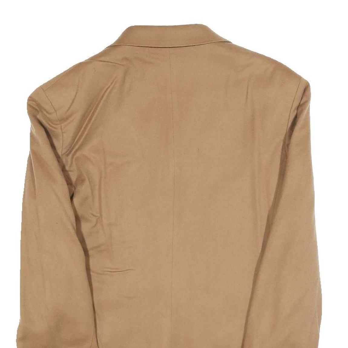 NEW YORK Womens Beige Wool Blend Blazer Jacket S Button Classic Plain