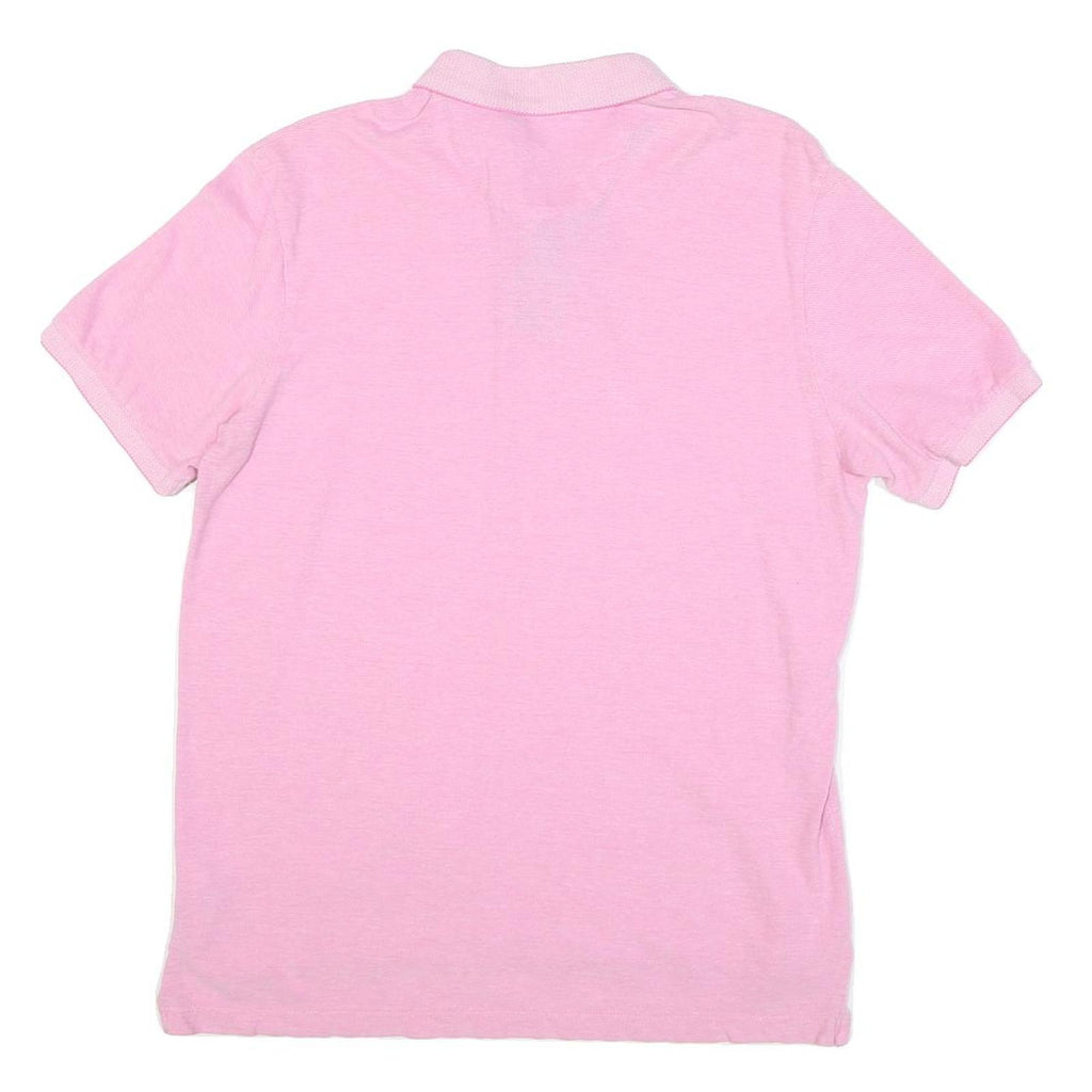 CHAPS Mens Pink Polo Shirt M Cotton Blend Short Sleeve Classic Fit Casual