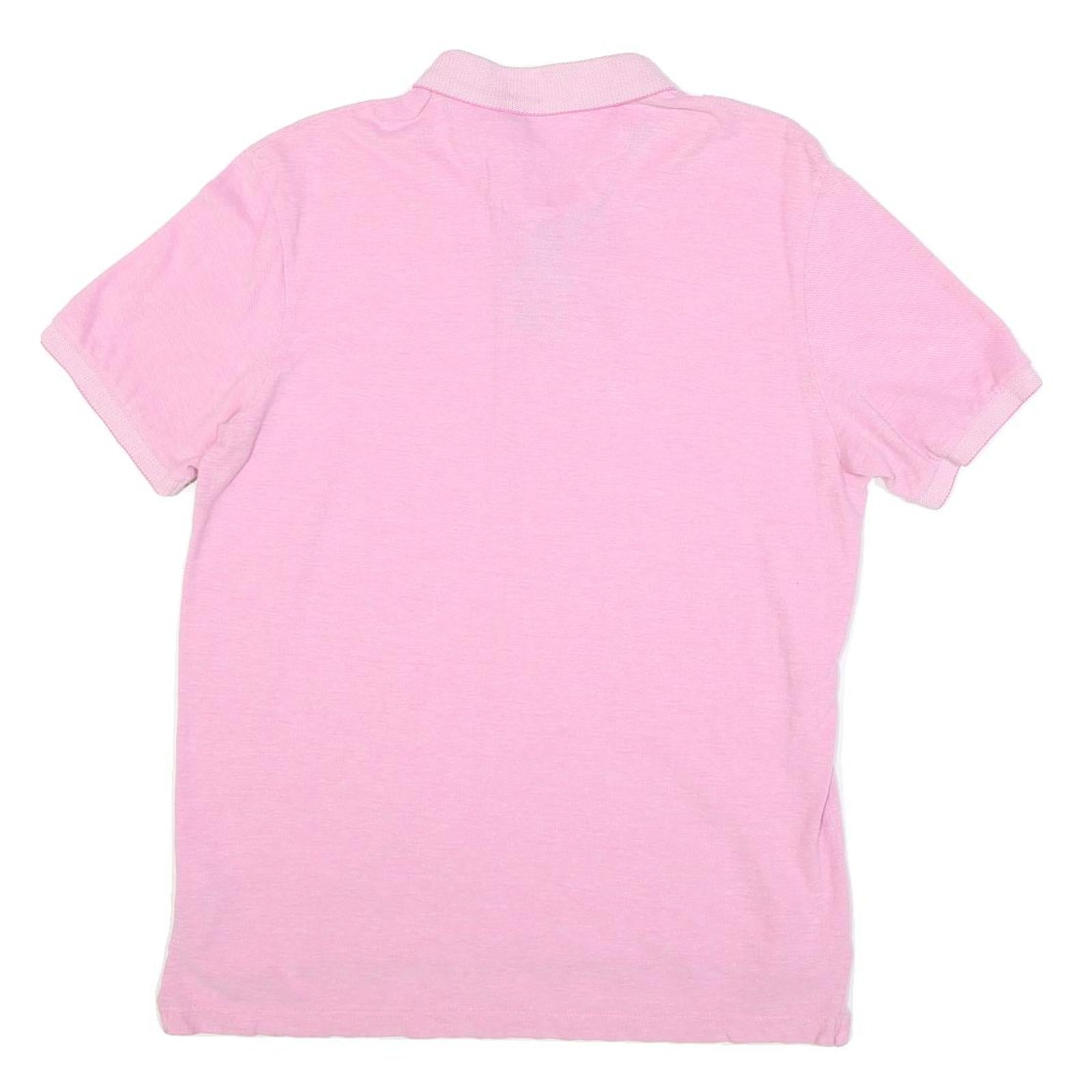 CHAPS Mens Pink Polo Shirt M Cotton Blend Short Sleeve Classic Fit Casual