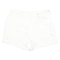 FILA Womens White Casual Shorts M W30 Polyester Plain Button Closure Side