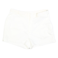 FILA Womens White Casual Shorts M W30 Polyester Plain Button Closure Side