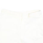 FILA Womens White Casual Shorts M W30 Polyester Plain Button Closure Side