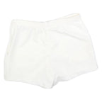 FILA Womens White Casual Shorts M W30 Polyester Plain Button Closure Side