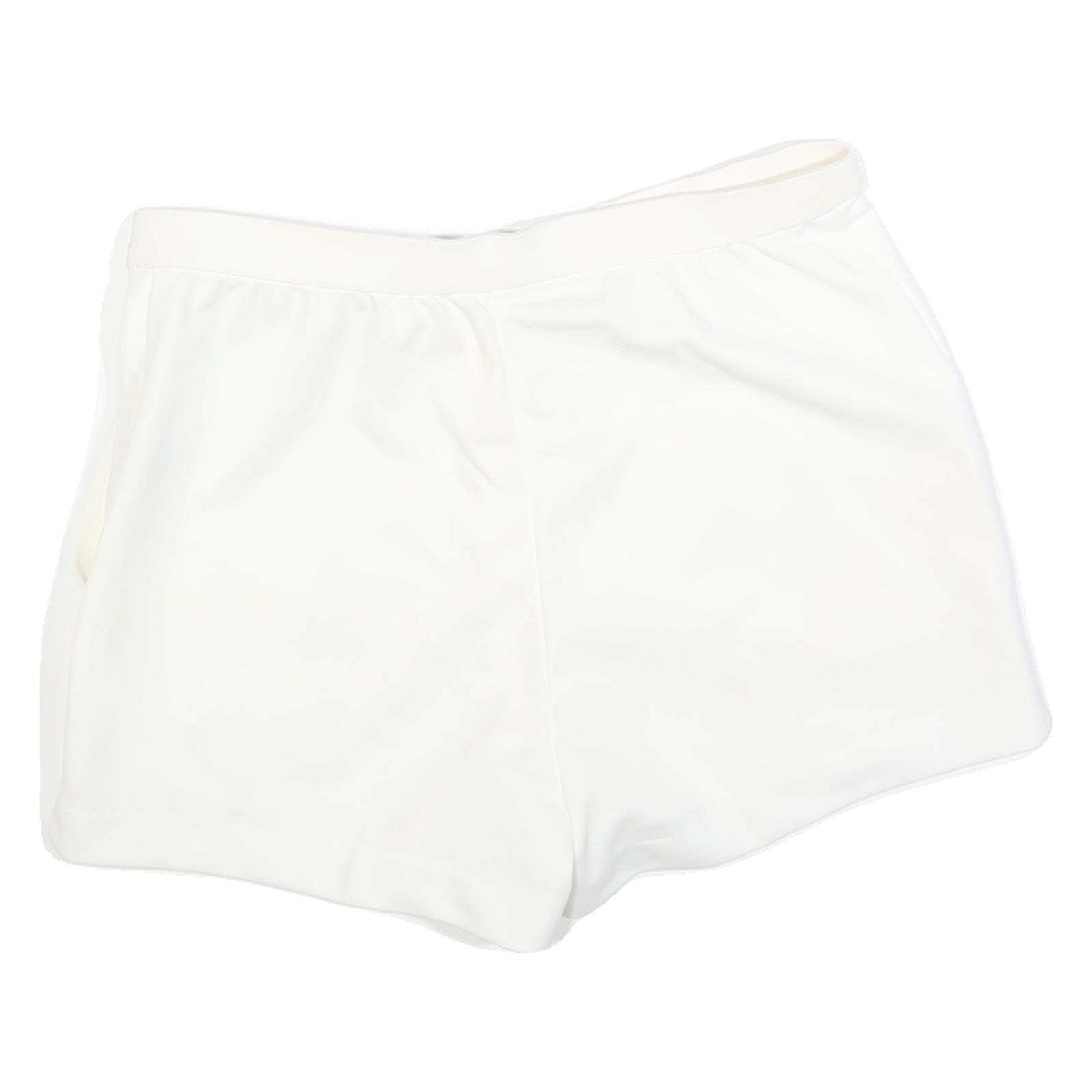FILA Womens White Casual Shorts M W30 Polyester Plain Button Closure Side
