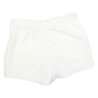 FILA Womens White Casual Shorts M W30 Polyester Plain Button Closure Side