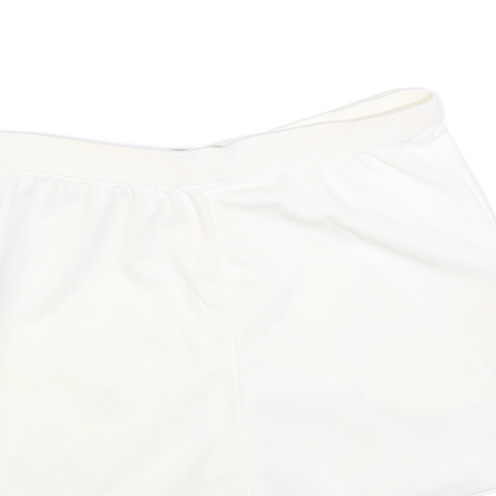 FILA Womens White Casual Shorts M W30 Polyester Plain Button Closure Side