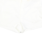 FILA Womens White Casual Shorts M W30 Polyester Plain Button Closure Side