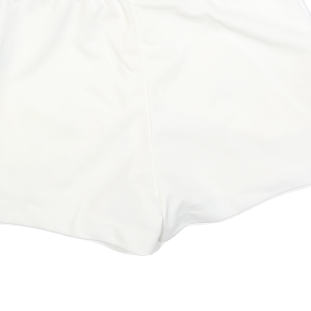 FILA Womens White Casual Shorts M W30 Polyester Plain Button Closure Side