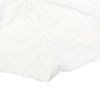 FILA Womens White Casual Shorts M W30 Polyester Plain Button Closure Side