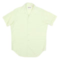 IMPACT Mens Off White Shirt M Polyester Blend Casual Button Short Sleeve