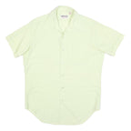 IMPACT Mens Off White Shirt M Polyester Blend Casual Button Short Sleeve