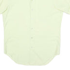 IMPACT Mens Off White Shirt M Polyester Blend Casual Button Short Sleeve