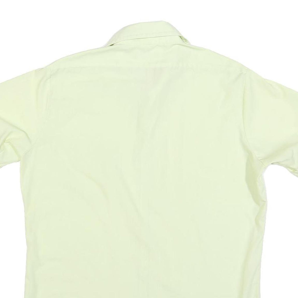 IMPACT Mens Off White Shirt M Polyester Blend Casual Button Short Sleeve