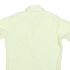 IMPACT Mens Off White Shirt M Polyester Blend Casual Button Short Sleeve