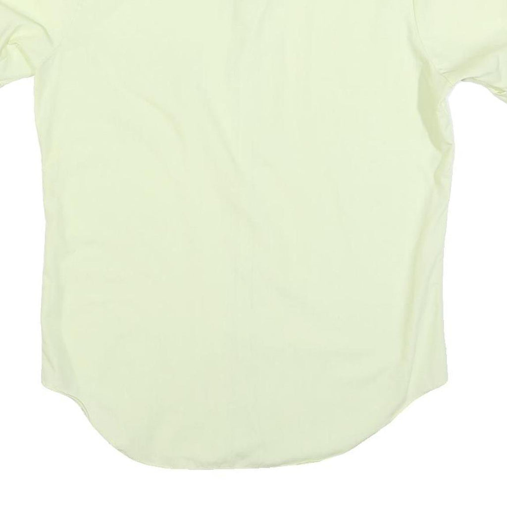 IMPACT Mens Off White Shirt M Polyester Blend Casual Button Short Sleeve