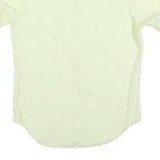 IMPACT Mens Off White Shirt M Polyester Blend Casual Button Short Sleeve