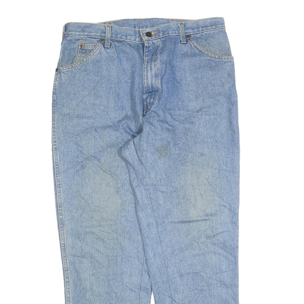 DICKIES Mens Regular Fit Straight Leg Denim Light Wash Jeans W34 L30 Workwear