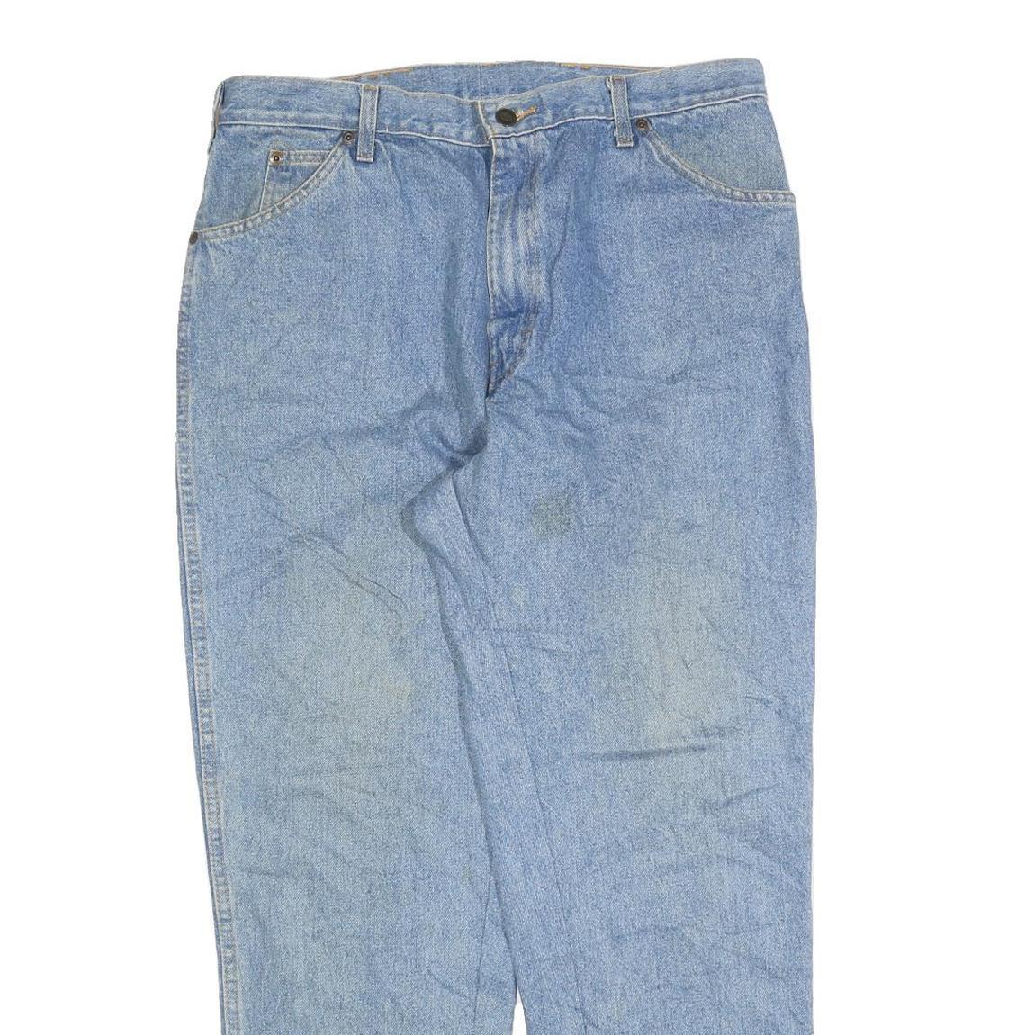 DICKIES Mens Regular Fit Straight Leg Denim Light Wash Jeans W34 L30 Workwear