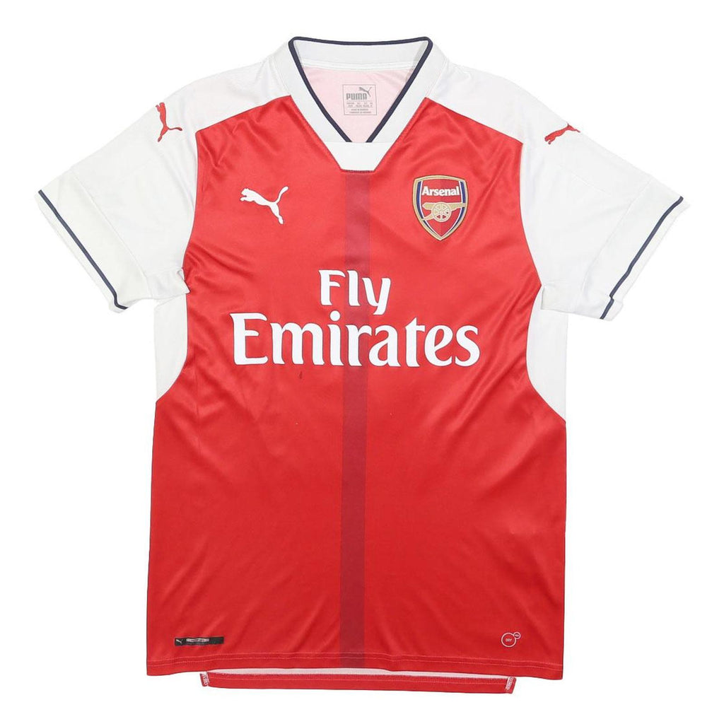 PUMA Mens Red & White Arsenal Football Shirt M Short Sleeve V-Neck Kosciielny 6