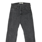 WRANGLER Mens Regular Fit Black Denim Jeans W30 L32 Classic Zip Closure