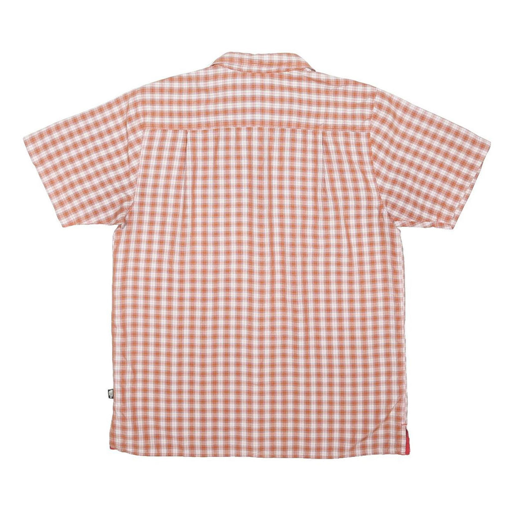 THE NORTH FACE Mens Red & White Check Shirt M Outdoor Casual Button Shirt