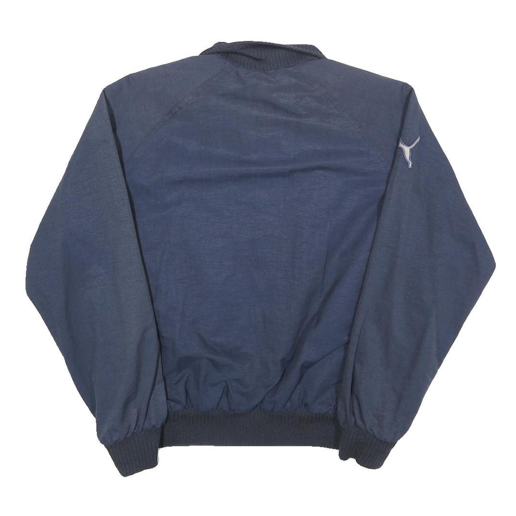 PUMA Mens Navy Blue Zip Jacket S Polyester Blend Plain Lightweight Casual
