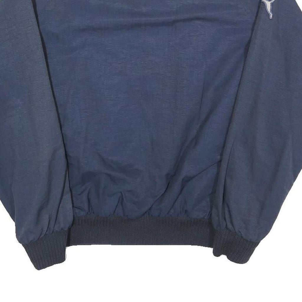 PUMA Mens Navy Blue Zip Jacket S Polyester Blend Plain Lightweight Casual