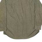 WOOLRICH Mens Green Plain Shirt L Cotton Blend Casual Button Down Long Sleeve