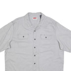 WRANGLER Mens Grey Cotton Blend Casual Shirt XL Workwear Button Pocket