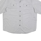 WRANGLER Mens Grey Cotton Blend Casual Shirt XL Workwear Button Pocket