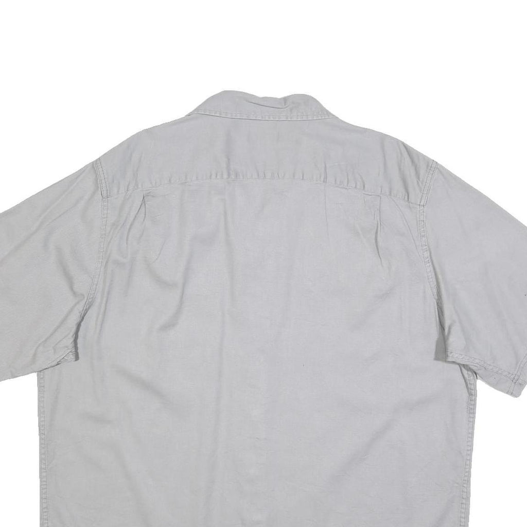 WRANGLER Mens Grey Cotton Blend Casual Shirt XL Workwear Button Pocket