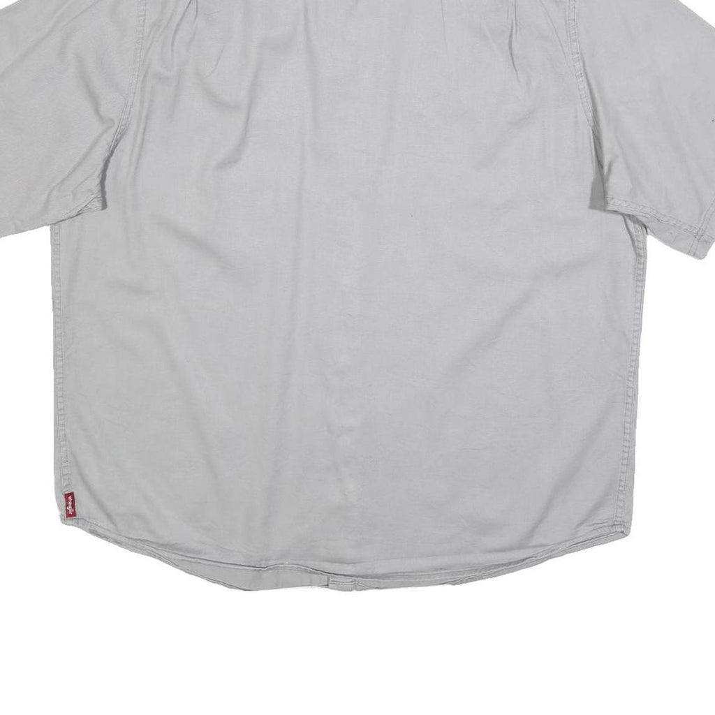 WRANGLER Mens Grey Cotton Blend Casual Shirt XL Workwear Button Pocket