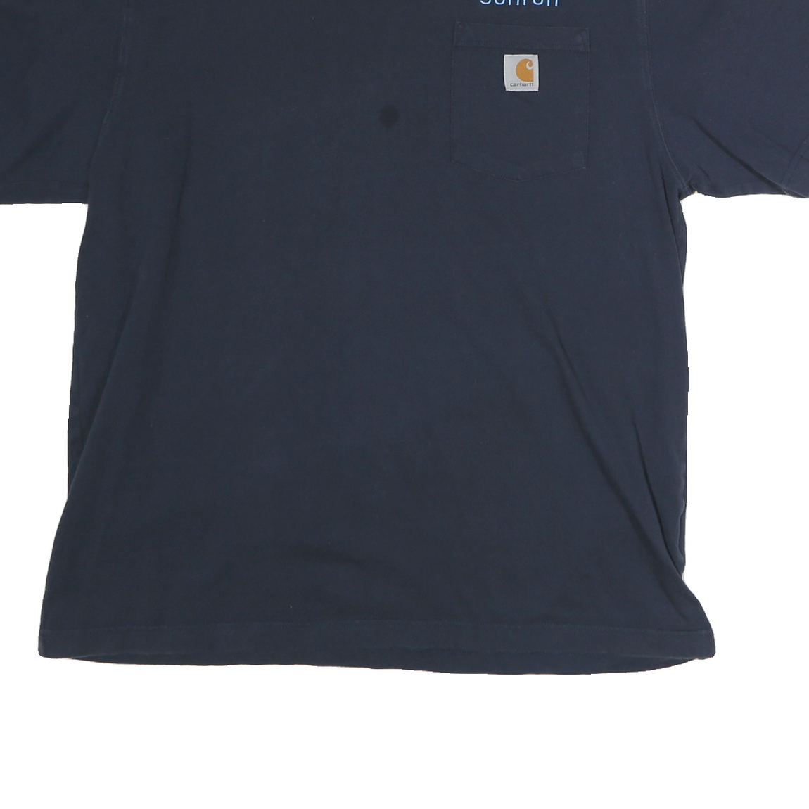 CARHARTT Mens Navy Blue Pocket T-Shirt L Short Sleeve Crew Neck Workwear